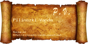 Pilinszki Vanda névjegykártya